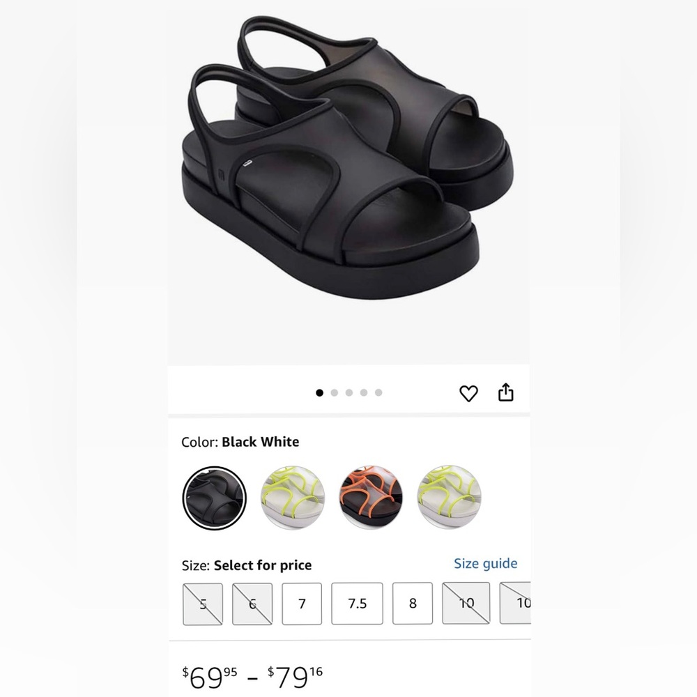 Melissa Bikini Platform Sandal Black 9